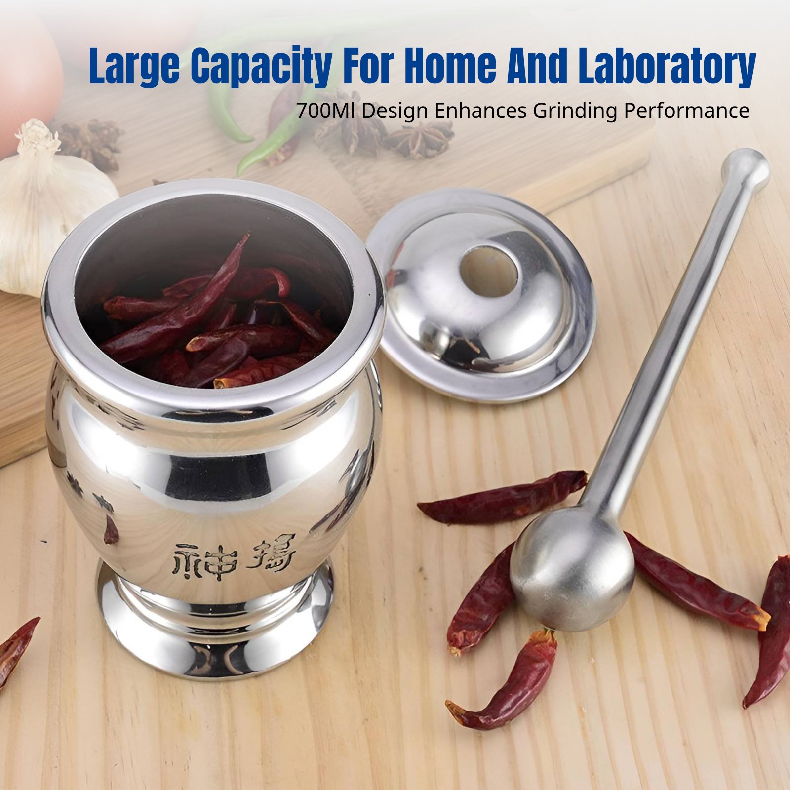 Medical Laboratory - Sturdy 304 Steel Laboratory Grinding Bowl,