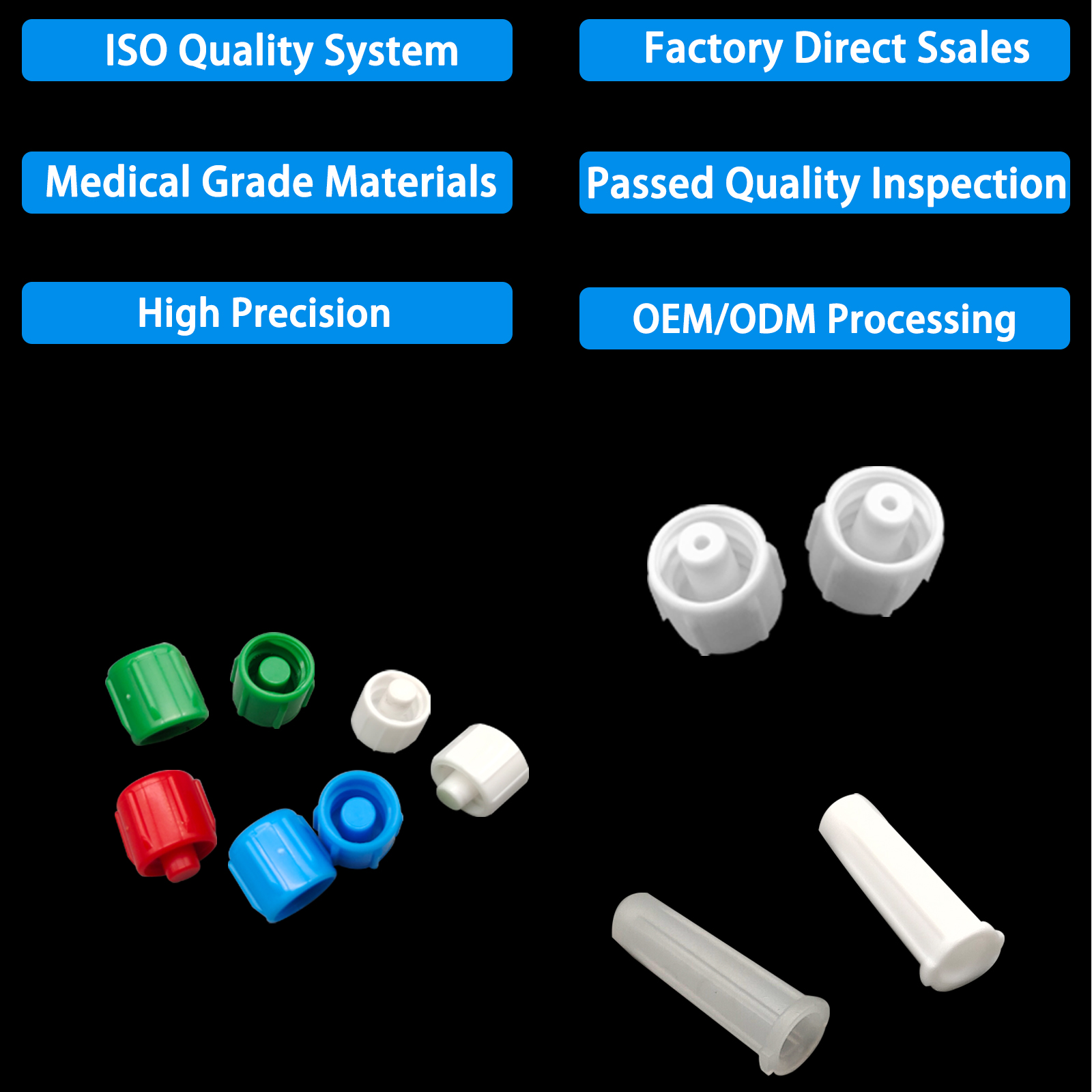 500pcs Male Luer Caps Hole for - Medical Laboratory ulasan dan harga